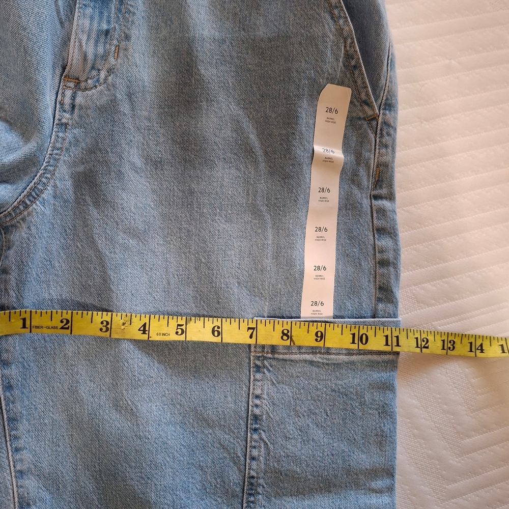 Banana Republic Slim Barrel High Waist Cargo Jeans Sz 28 - Picture 11 of 15